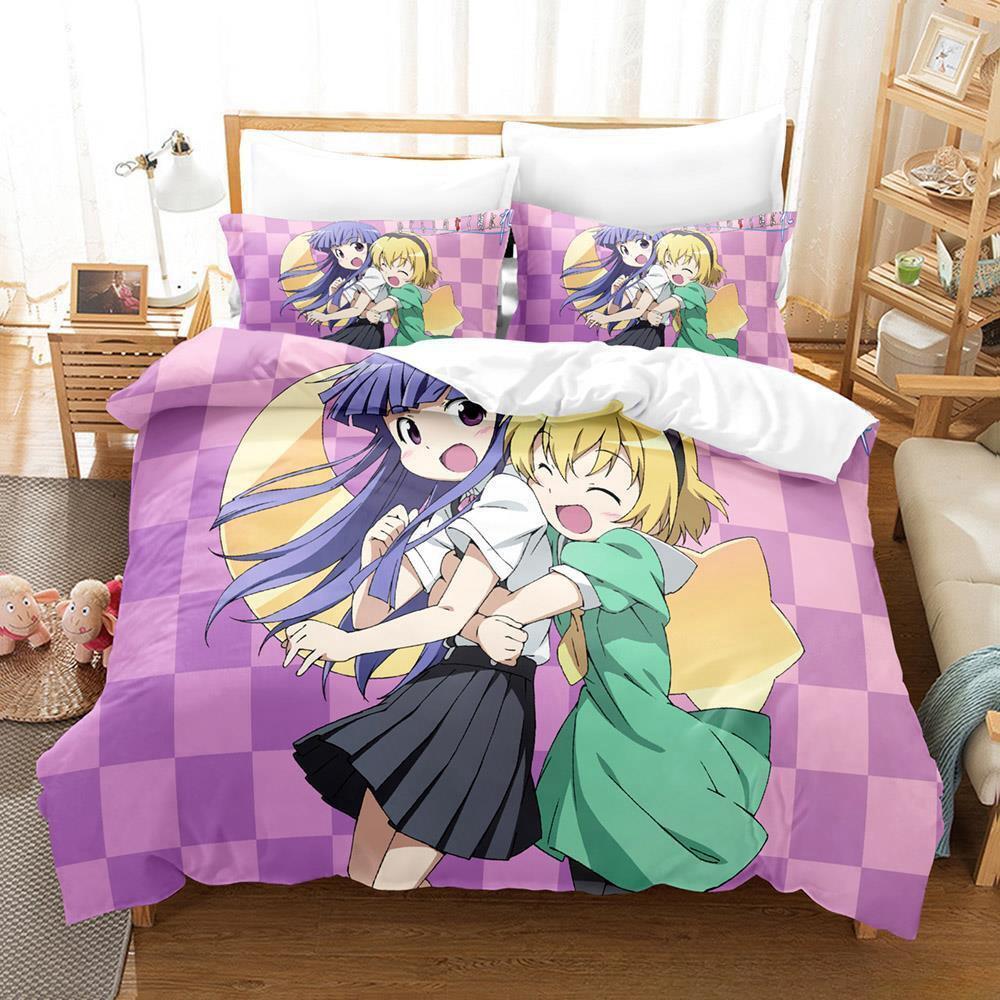 3D Печать Аниме Higurashi When They Cry Комплект Постельного Белья Односпальный Twin Full Queen King Размер Комплект Постельного Белья Взрослый Детская Спальня Комплекты Пододеяльников
