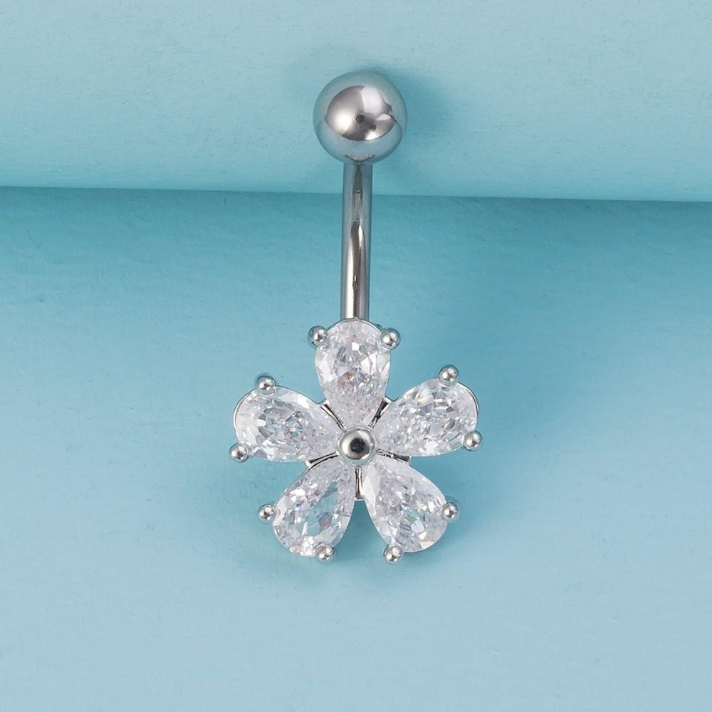Stainless Steel Belly Button Rings Crystal Body Piercing Jewelry Navel Ring  Sexy