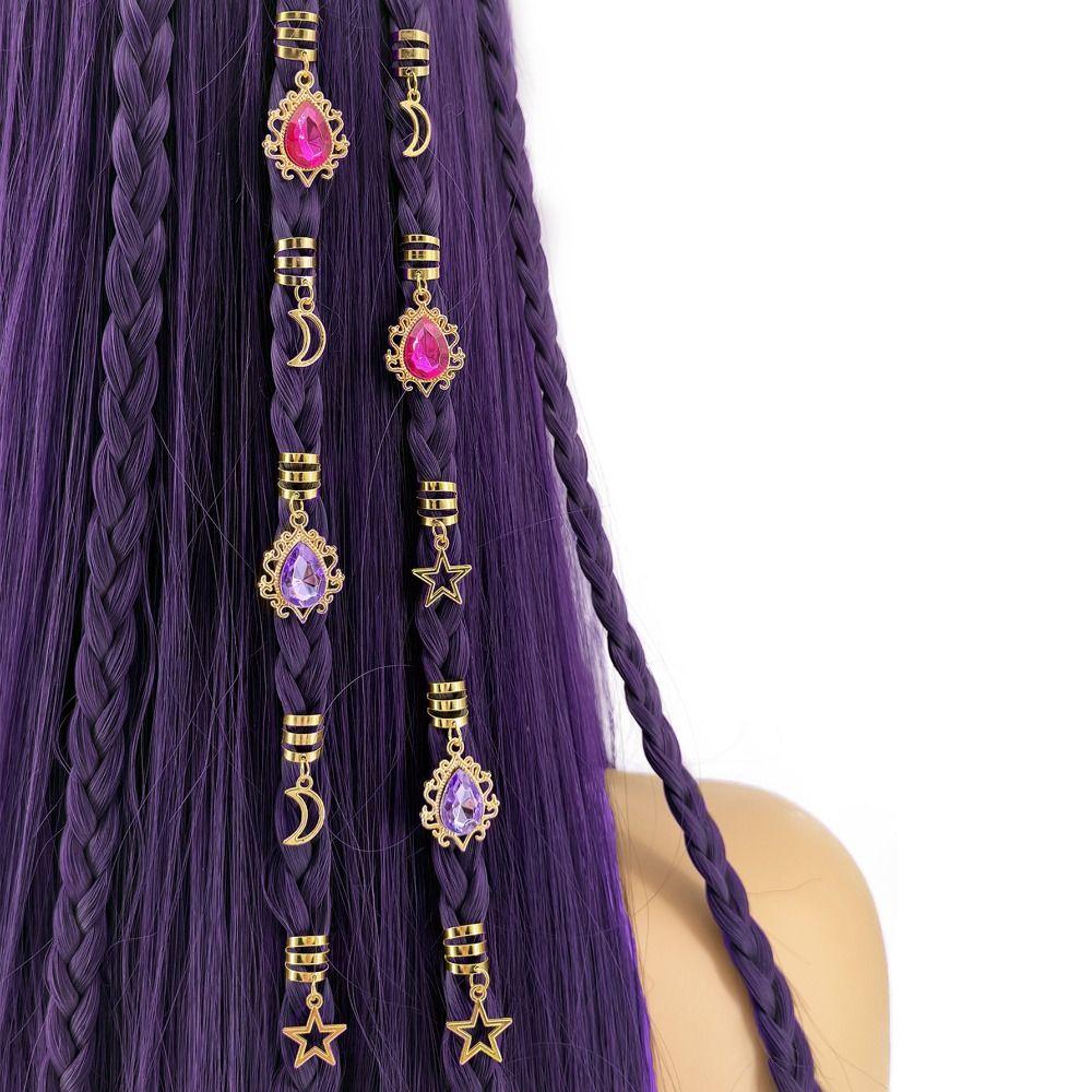 10pcs Dread Locks Dreadlocks Beads Hair Braiding Hair Braid Tubes Hollow Out Hair Ring for Braids