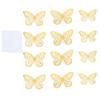 12 PCS Christmas Hollow Butterfly Wall Murals Stickers Removable 3D Wall Decals Birthday Party Decors