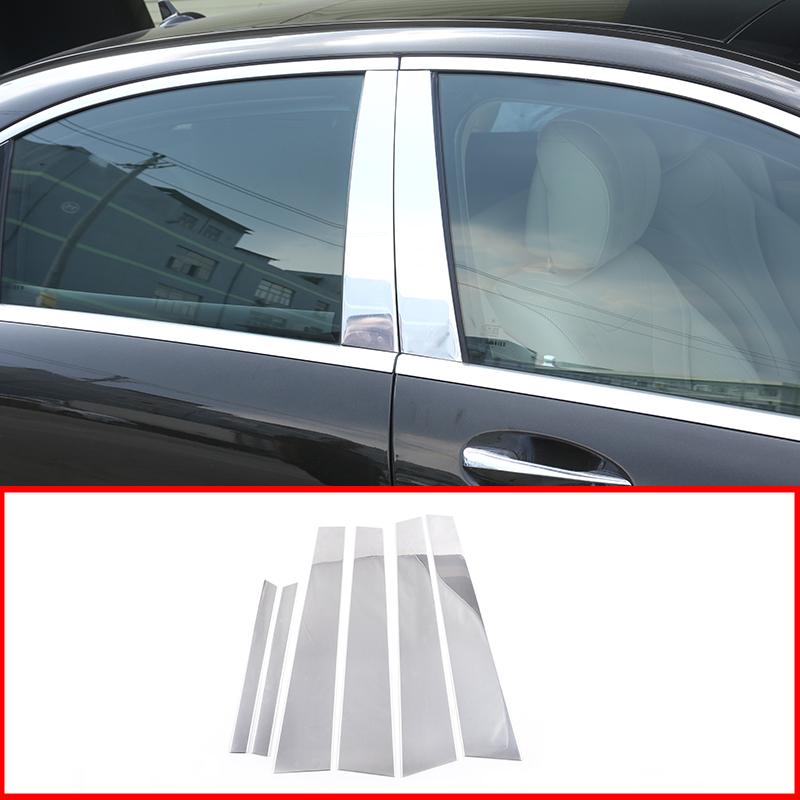 Для Mercedes Benz W221 S-Class S300L S350L S400L S500L S600L 2008-2013 автомобильные аксессуары, накладка на окно, алюминий