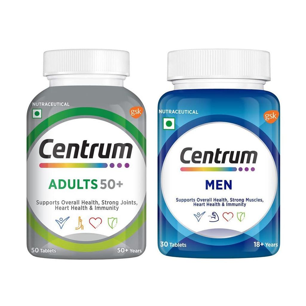 Набор: добавка для взрослых 50+ и добавка для мужчин (50 таб + 30 таб), Adults 50+ & Men Set, Centrum