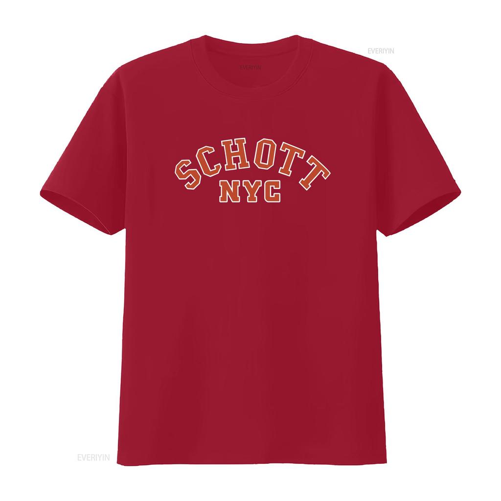 Schott NYC Big Logo Mens Black Small Crewneck T Shirt Size S Stylish and Comfortable for Men vintage Washed graphic
