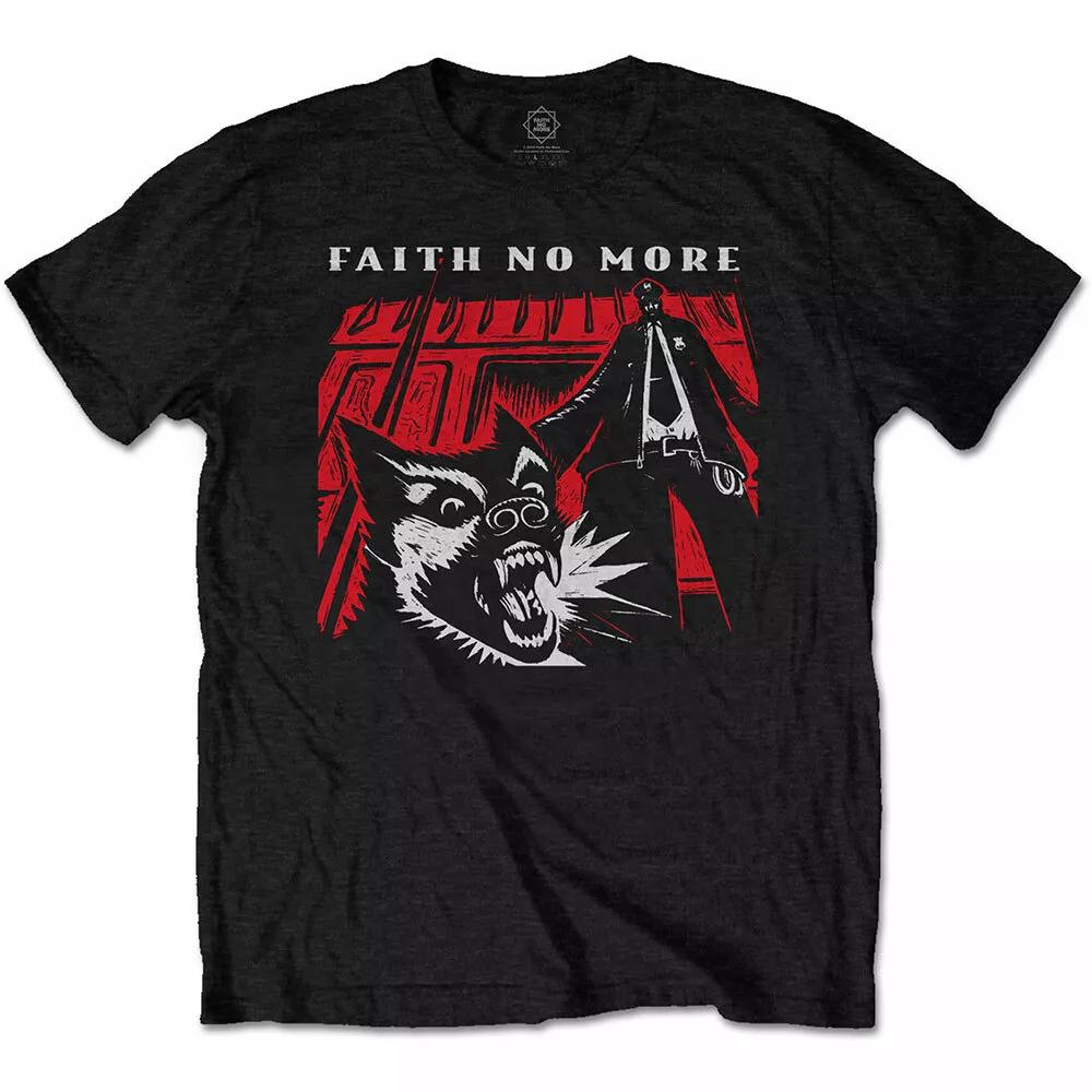 100% Cotton TOPS UNISEX TEES MENS WOMENS Faith No More T Shirt King For A Day Black Mens Classic Rock Band Tee