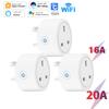 Умная розетка Homekit Wi-Fi, 3-контактная вилка Великобритании, 16a 20a, мониторинг электричества Tim, адаптер для автоматизации умного дома для Apple Smart