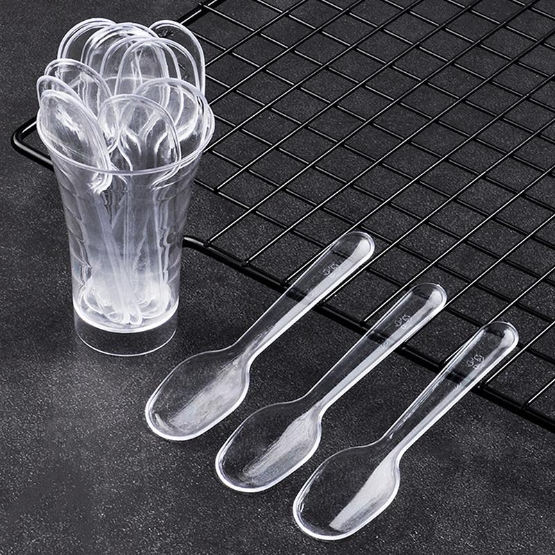 500 шт. Мини-ложка для мороженого, пластиковая одноразовая деревянная десертная ложка, столовые приборы для свадебной вечеринки в западном стиле, кухонные принадлежности, инструмент