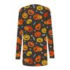 Women's Fashion Casual Floral Halloween Print Medium Length Cardigan Jacket Coat