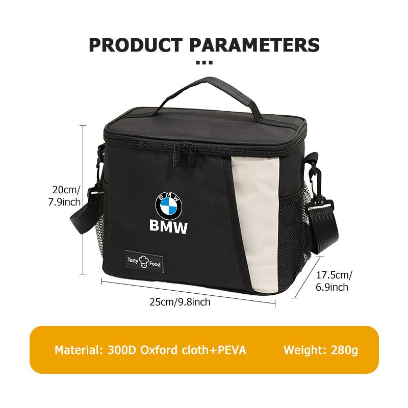 Leakproof Lunch Bag Large Capacity Crossbody Bento Insulation Box For BMW E90 E60 E46 E39 F30 F10 E87 X3 X4 X5 X1 G30 G20