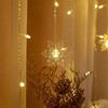 Home Outdoor Holiday Christmas Decorative Wedding String Fairy Curtain Garlands Strip Party Lights(19 Snowflake String)
