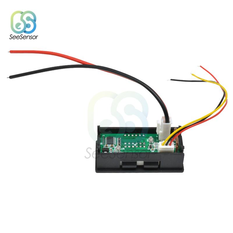 0.28" Dual LED Display 4-digit Mini Digital Voltmeter Ammeter Amp Volt Voltage Current Meter Tester Detector DC 200V 100V 10A