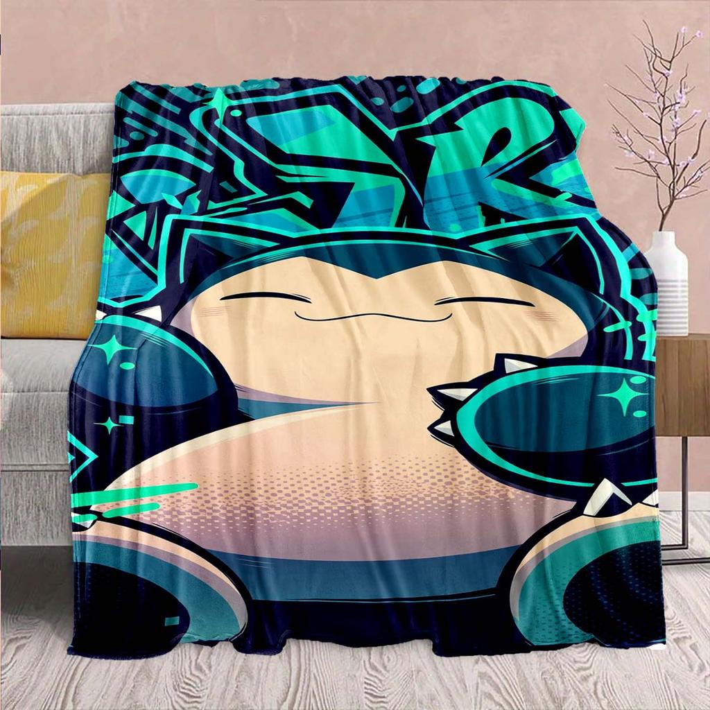 Pokémon Anime Flannel Blanket - Soft Warm Perfect for Sofa, Bedding Camping Travel Office Home Decor -QJY
