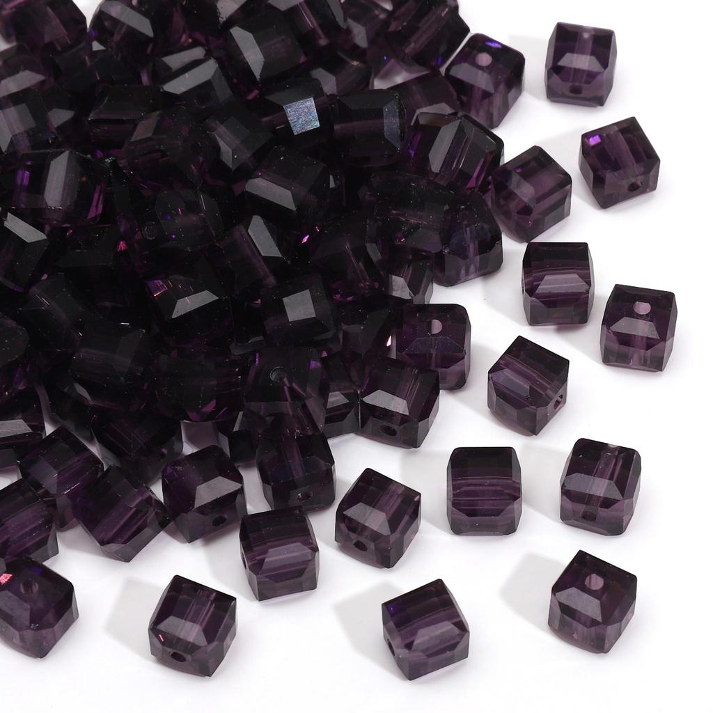 Прозрачные стеклянные хрустальные квадратные бусины разных цветов для изготовления бижутерии своими руками