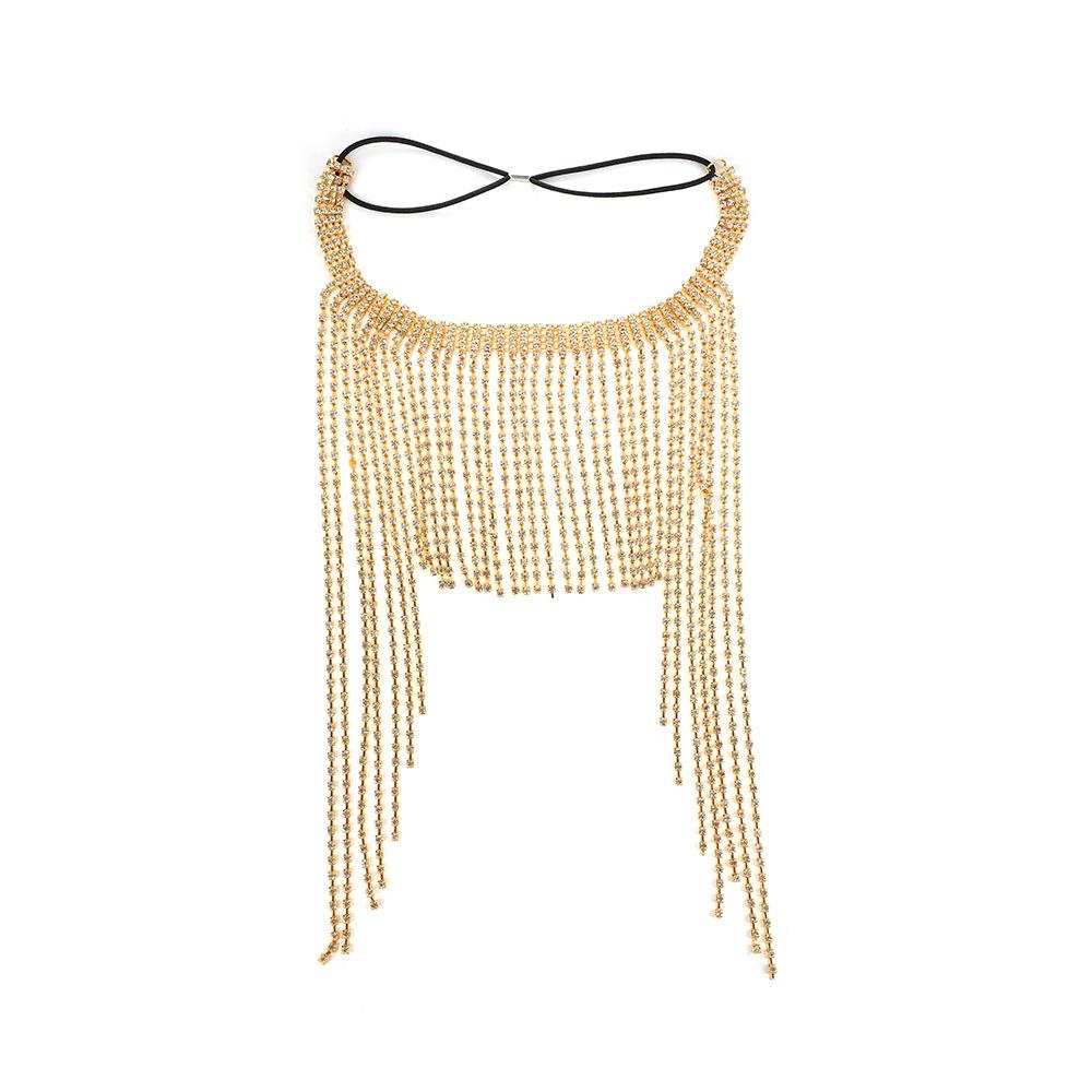 Stylish Women's Hair Accessories Bohemian Exaggeration Full Of Rhinestones Retro Ethnic Style Long Fringe Bridal Headwear
