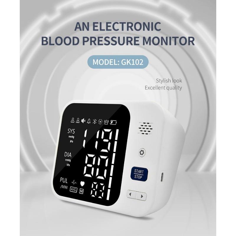 Тонометр GK102 плечевого типа бытовой прибор для измерения артериального давления с голосовым оповещением интеллектуальный тонометр
