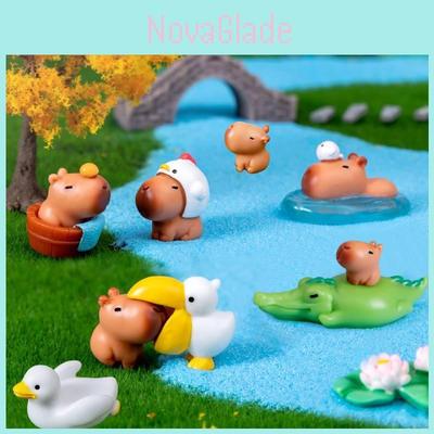 Милая мини-фигурка капибары, сюрприз-бокс, украшения, смола, ремесло, игрушка, украшение для стола в машину