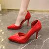 Fashion Women Patent Leather High Thin Heel Shoes Lady Side Hollow Single Shoes Female Office Nightclub Wedding Banqet Shoes Women Pumps