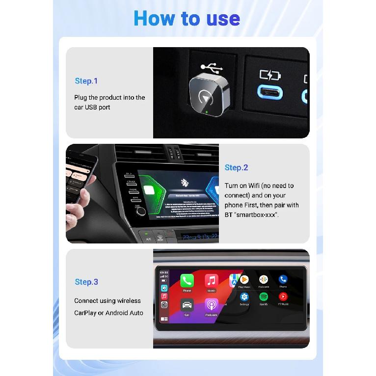 2026 Новый 2-в-1 Проводной и Беспроводной Адаптер CarPlay, Донгл Android Auto, Высококачественный Автомобильный Аксессуар Smart Box 5 ГГц WiFi Type-C/USB