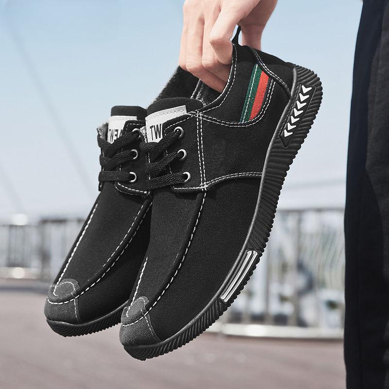 Старая пекинская тканевая обувь. Весенне-летняя дышащая парусиновая обувь с защитой от запаха. Износостойкая повседневная обувь на мягкой подошве. Мужская обувь для папы.