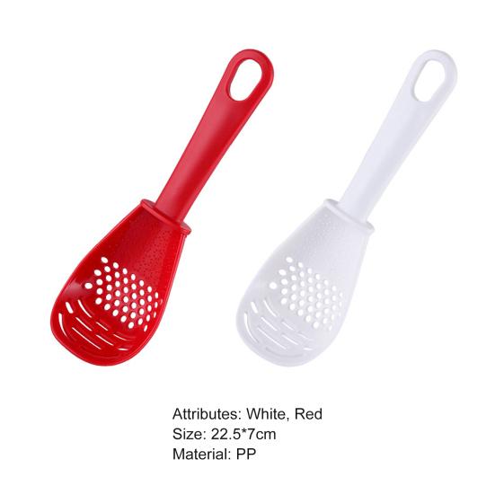 Совок для пресса для чеснока, многофункциональная термостойкая полипропиленовая пластиковая легкая шумовка, кухонная лопатка с прорезями