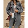 2025 Autumn and Winter New Fashion Lapel Casual Jacket Simple Loose Temperament Long Coat Women's Clothing