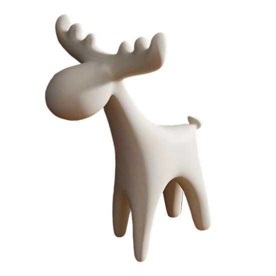 Reindeer Figurine 3D Printed Small Deer Statue Christmas Tabletop Ornament for TV Stand Shelf Wine Rack Cabinet Mantle Decoration