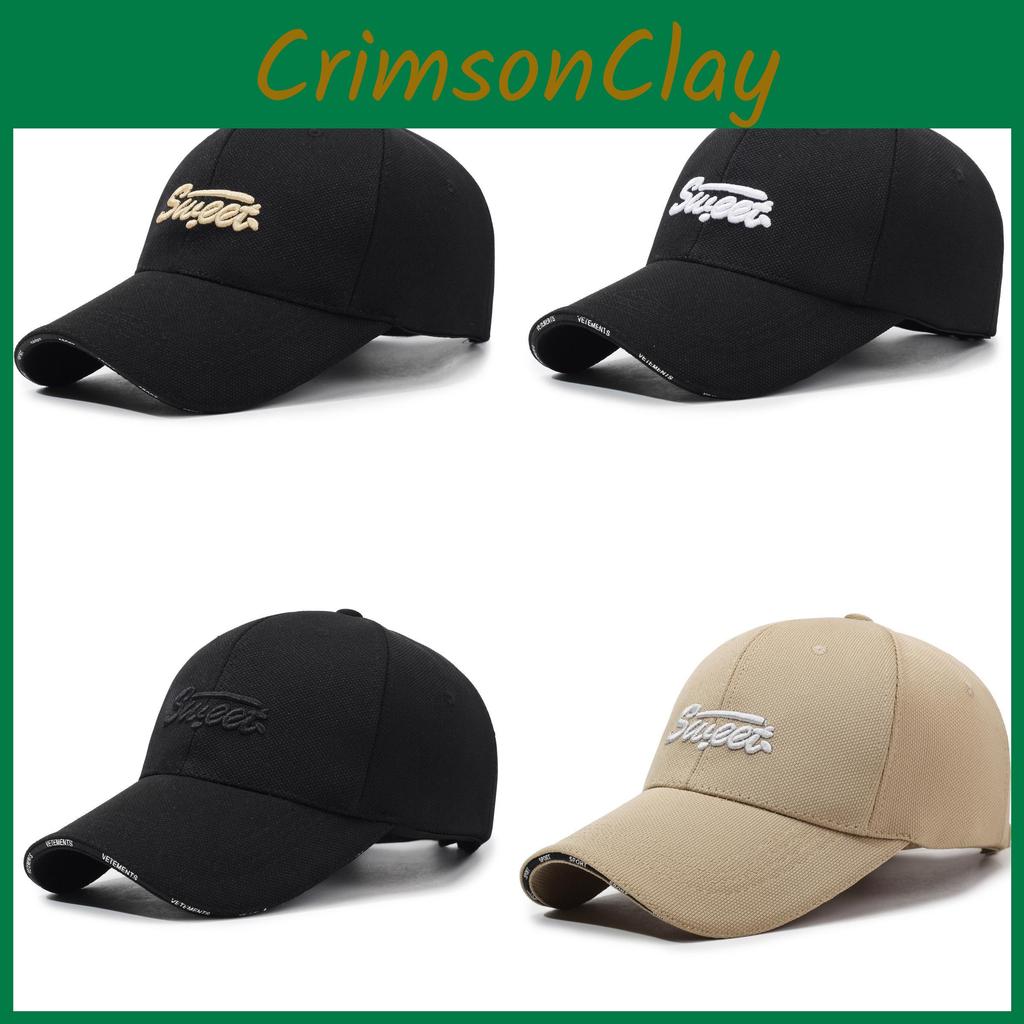 Sweet Embroidery Letter Baseball Cap Sun Protection Breathable Outdoor Gift