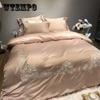 King Size/Queen Size/Full Size Sheet Quilt Cover Pillowcase Set Thick Cotton Bedroom Hotel Business Embroidery Simple Bedding High Quality