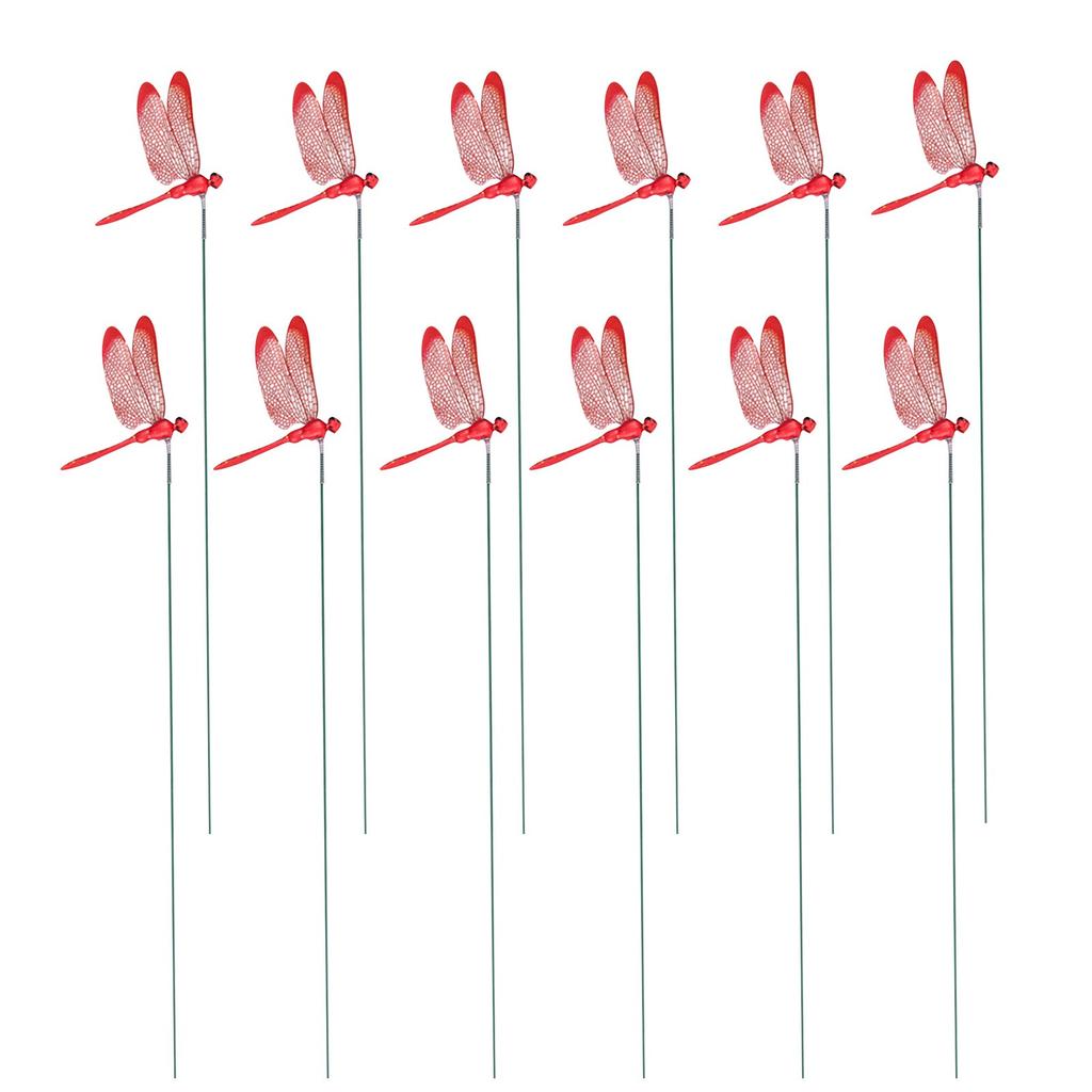 Шесты-симуляторы насекомых, 3D садовые украшения, Садовые украшения, отпугивающие насекомых, Украшения для двора (12 штук/набор)