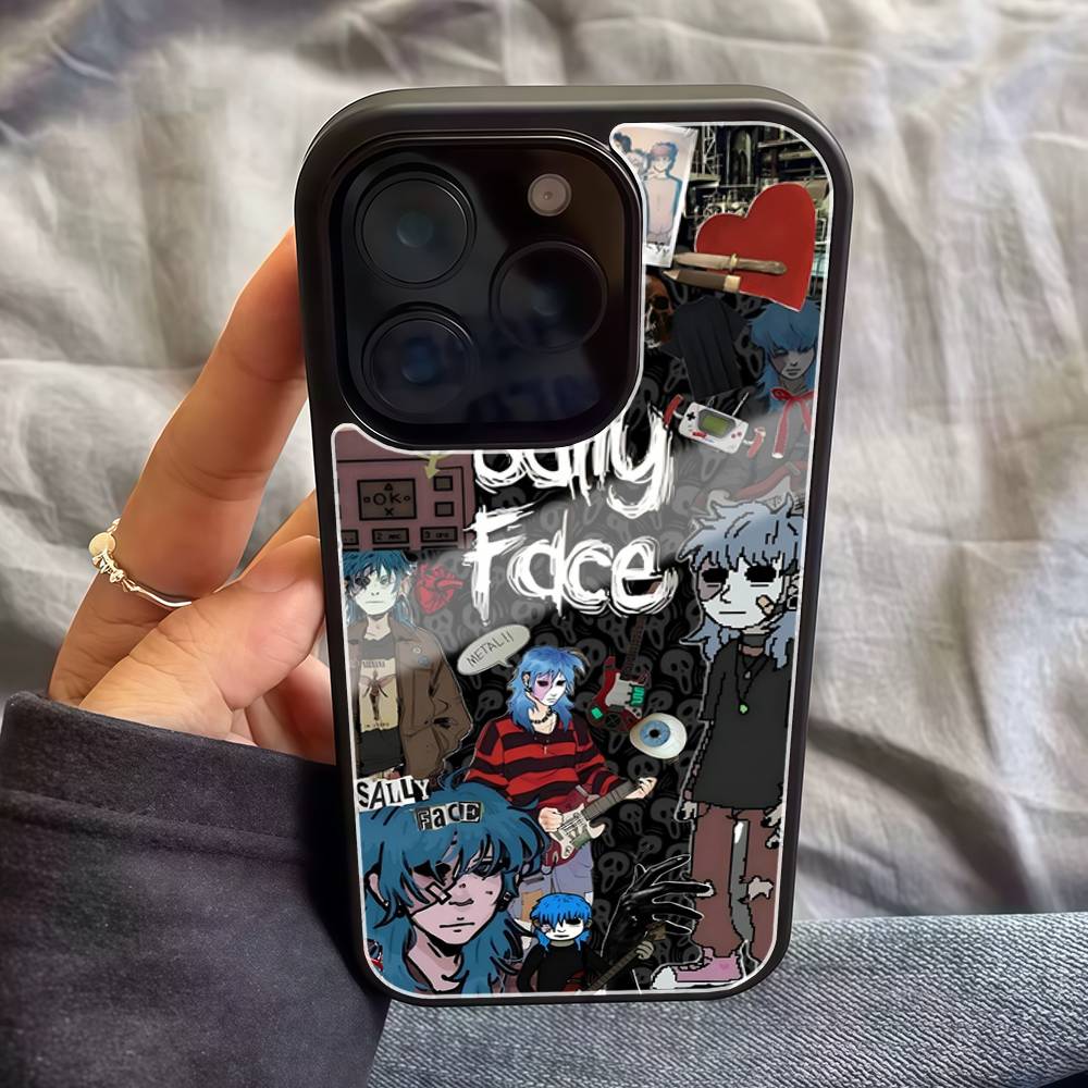 Модный Чехол для Телефона Триллер-Игра S-Sally Face Жесткий Пластиковый Чехол для Iphone 17 Air 16 15 14 13 12 11 Pro Max PC TPU