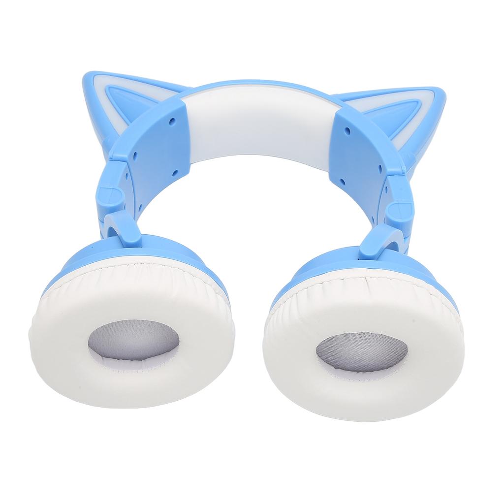 Bluetooth-гарнитура с кошачьими ушками, симпатичная, высокочувствительная, встроенный микрофон, регулируемая, светодиодная, детская гарнитура