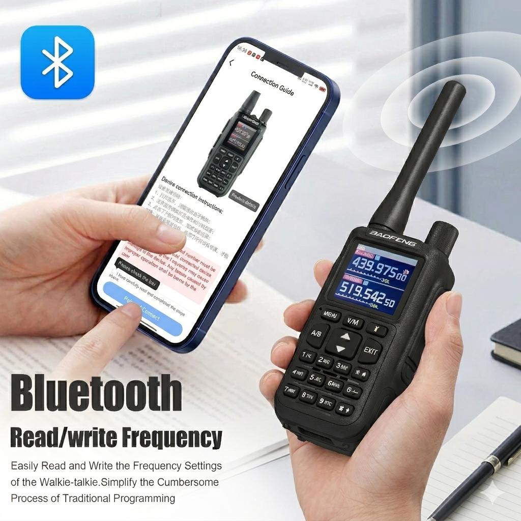Baofeng Mini-5 Walkie Talkie Multi Color Bluetooth APP Programming AM/FM NOAA TYPE-C Charging Upgrade UV-5R Mini Two Way Radio
