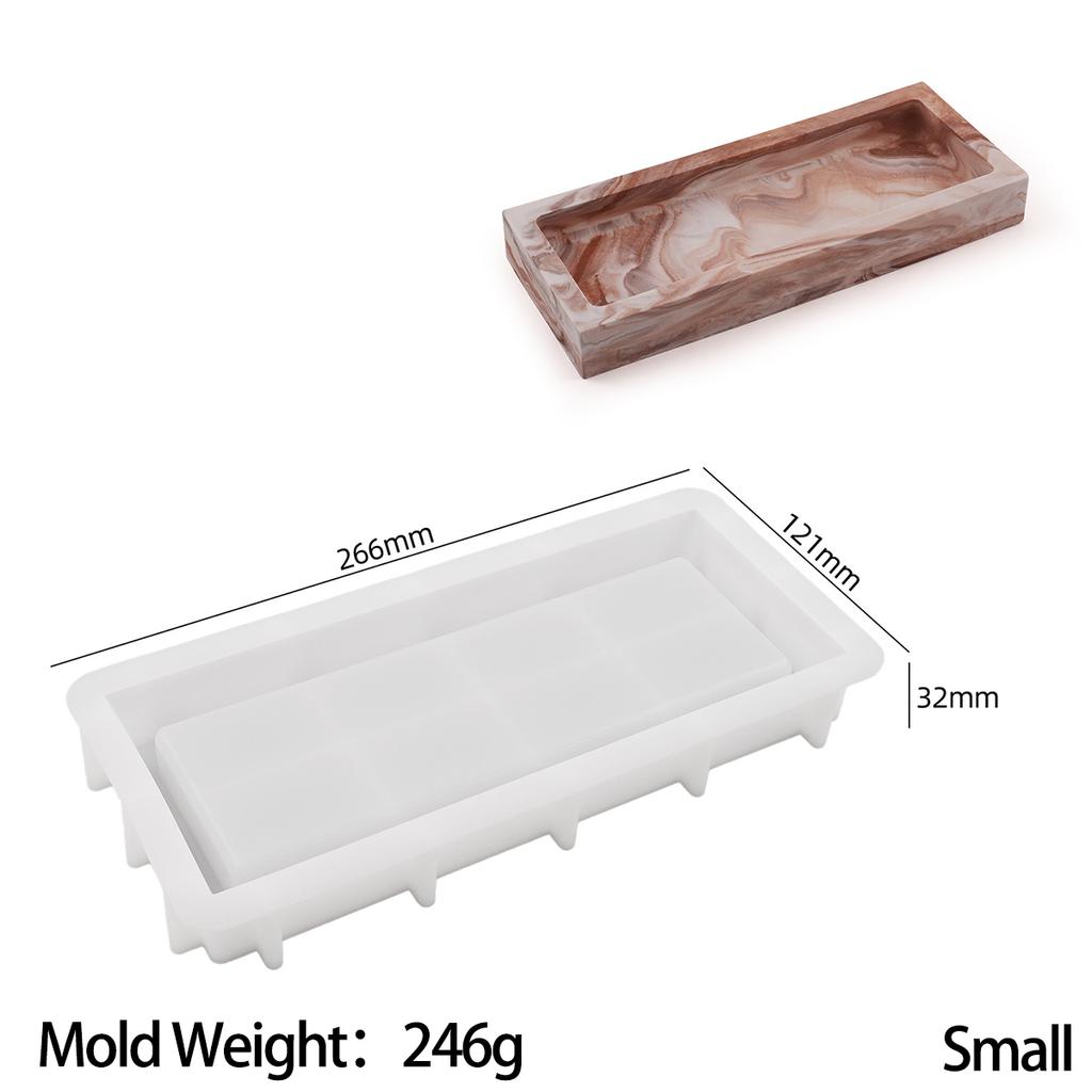 Rectangle Storage Tray Silicone Mold DIY Coaster Making Plaster Resin Concrete Jewelry Plate Casting Molds Home Decor Supplies