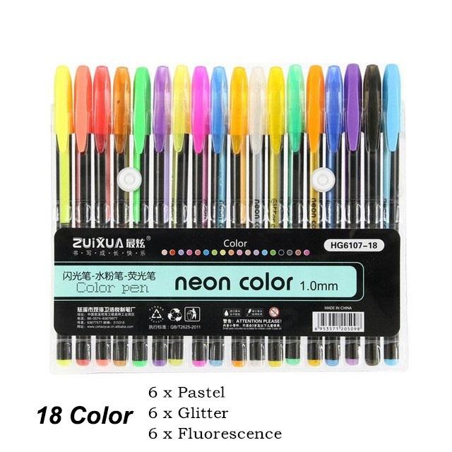 Наборы гелевых ручек 12/18/24/36/48 шт в комплекте в ассортименте