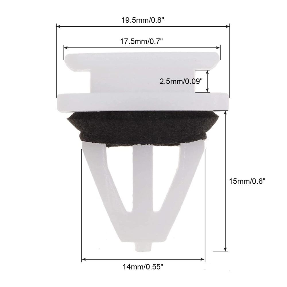 50Pcs Rocker Panel & Mudguard Molding Clip Suit 91504-SP1-003 For Honda Acura