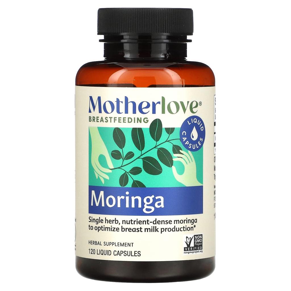 Motherlove, грудное вскармливание, моринга, 120 жидких капсул