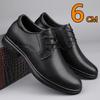 Genuine Leather Men 6cm Heel Dress Shoes Lift Formal Business Casual Leathe Shoes Comfortable Height Increase Office Oxford Shoe