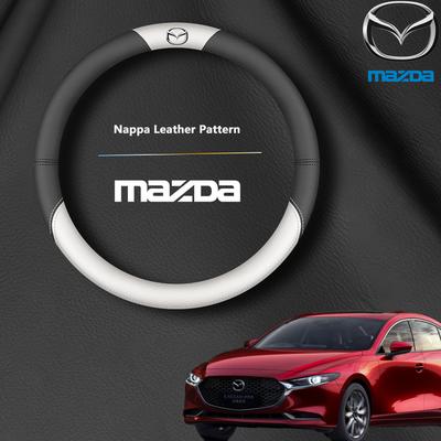 Кожаный чехол на руль автомобиля для Mazda2 3 6 SKYACTIV Axela Atenza CX30 CX5 CX8 CX9 MX5 RX8 RX7 BT50 Skyactiv 3 Аксессуары