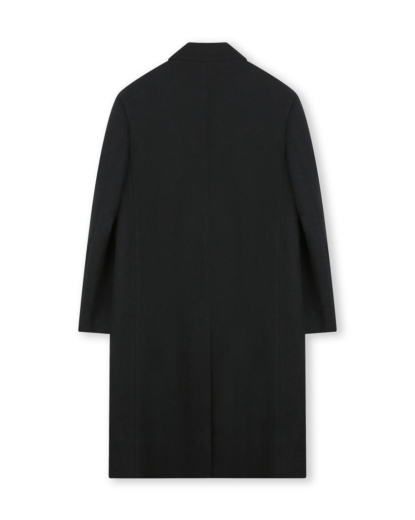 Beslow Double Breasted Alpaca Maxi Coat Black