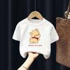Children's Short-sleeved T-shirt Bear Summer Style Cartoon Top Loose Bottoming Shirt for Large, Medium and Small Children