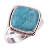 Кольцо ручной работы из стерлингового серебра 925 пробы с натуральным тибетским бирюзовым камнем, размер 9 a1p18