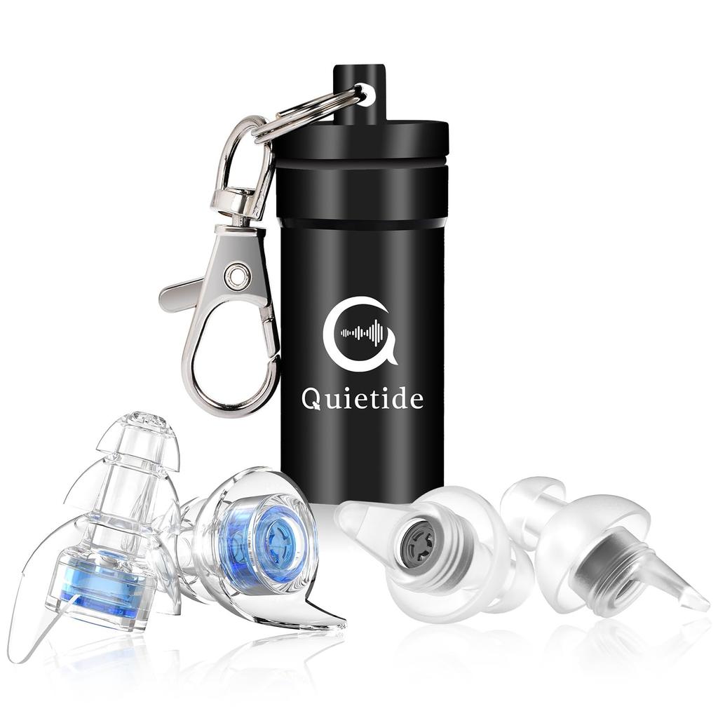 Quietide Live Earplugs, Ear Protectors for Preventing Hearing Damage, Ideal for Enjoying Loud Music At Concerts, Festivals, Clubs, and More, Washable