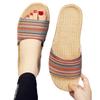 Summer New Striped Woven Linen Slippers
