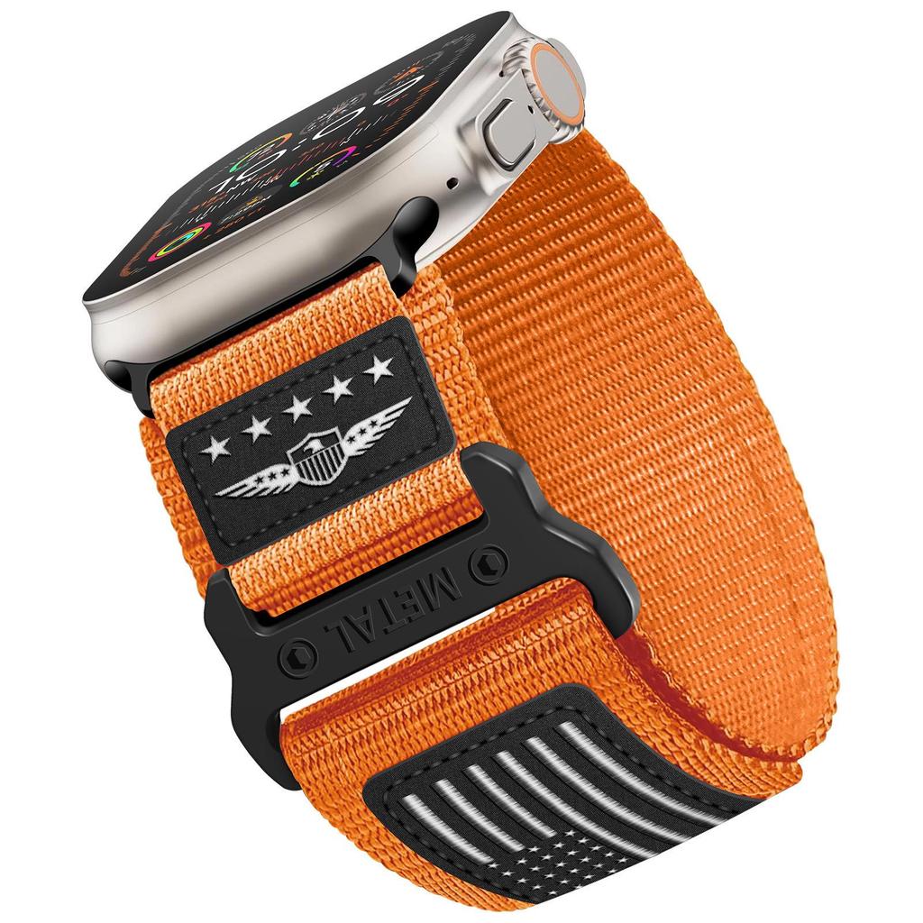 Cross-border Suitable Finely Woven Nylon Trail Strap for Apple Watch Series 8/7 S11 ULTRAL Modified Version.