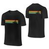 Retro Castle Stripes Crew Neck Reversible Tshirt Commuting Casual Thin For Summer Tee