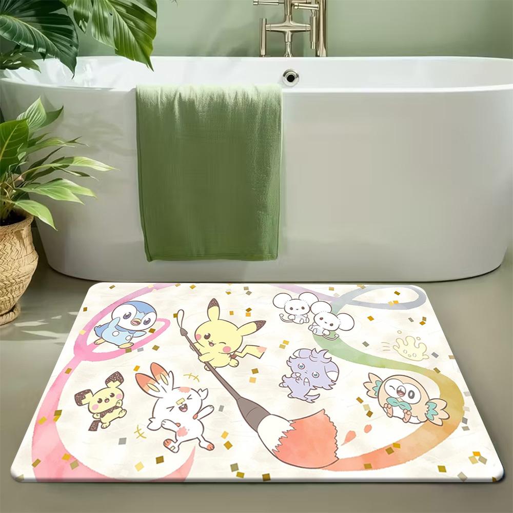Pokemon Umbreon Moon Phase Print Non-slip Doormat Soft Floor Mat for Home Decor