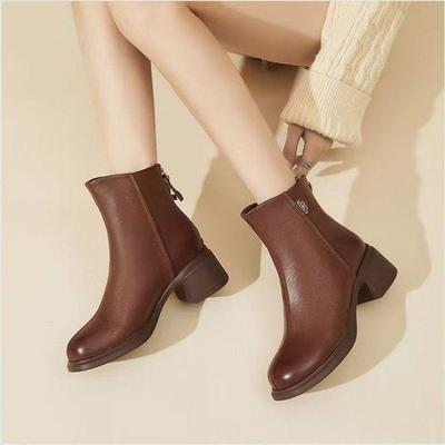 2025 Мартинсы на массивном каблуке: Круглый носок, Мягкая подошва, Средний каблук, Водонепроницаемая платформа, Готов к улице, Новое поступление