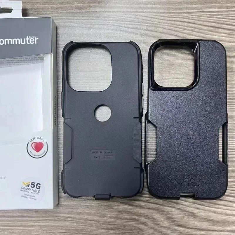 Роскошный модный прочный бронированный чехол Commuter Series для iPhone 15 Pro Max 14 13 12 11, жесткий однотонный ударопрочный защитный чехол