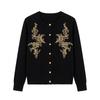Autumn 2026 Women's Hand-Embroidered Beaded Wool Cardigan Sweater