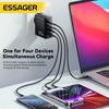 Essager Зарядное устройство USB Type C, 100 Вт, 65 Вт, PD Quick Charge4.0, 3,0, быстрая зарядка Type-C для ноутбука iPhone 14, 13, 12, Xiaomi, Macbook 13 Pro