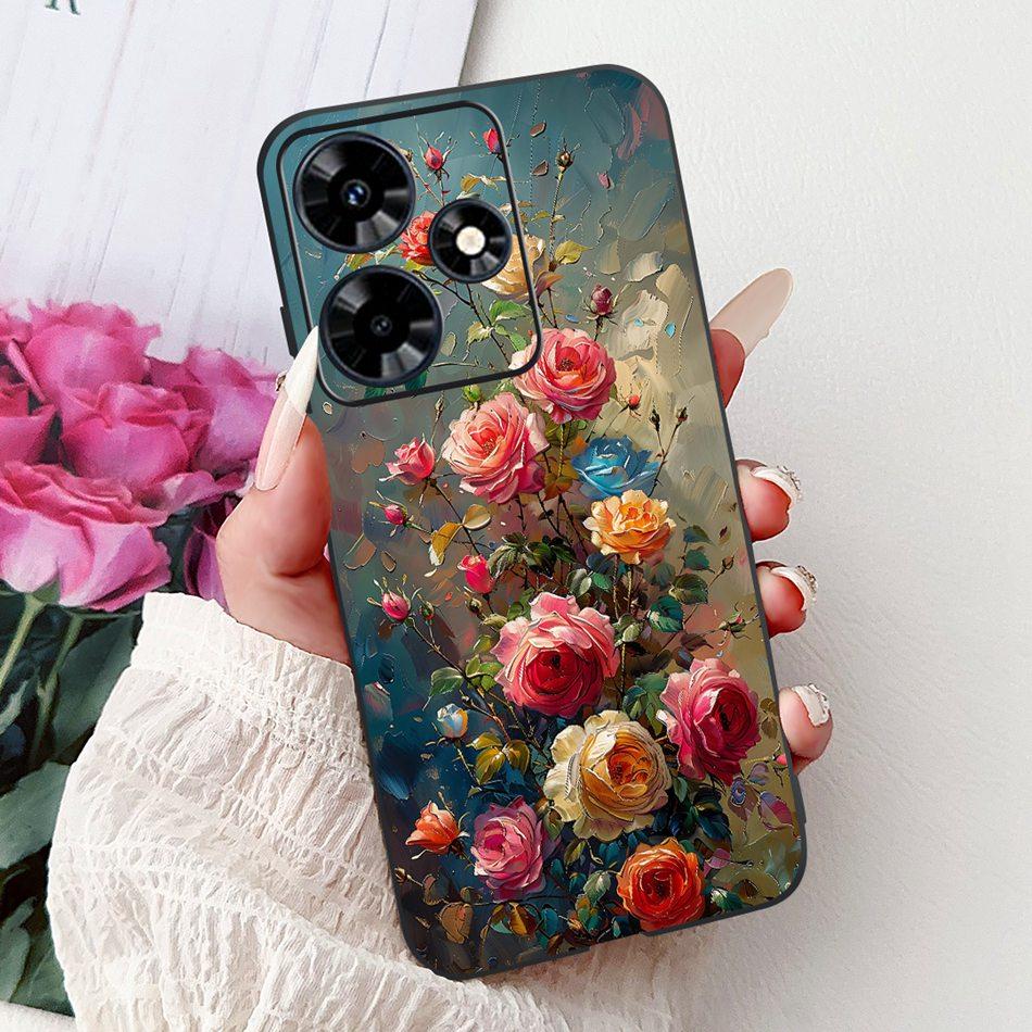 For Infinix Hot 30 Play 30i Hot30 4G Elegant Floral Butterfly Phone Case For Infinix Hot30i 30 30Play Soft Silicone TPU Cases
